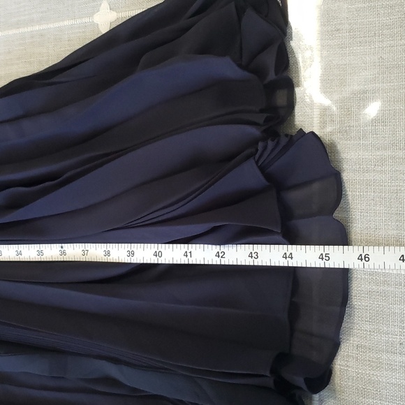 ANTHROPOLOGIE LEIFSDOTTIR Pleated Merle Dress, Color Navy Blue, Size 10P - Picture 11 of 14